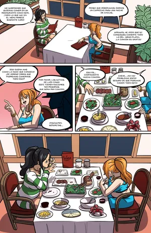 Nami and Nico Robin Dinner Time Spanish